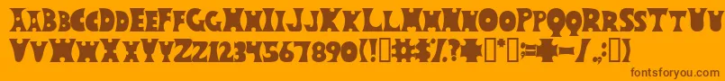 Circos Font – Brown Fonts on Orange Background