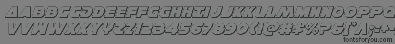 Hansolov33Dital-fontti – mustat fontit harmaalla taustalla