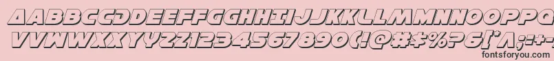 Шрифт Hansolov33Dital – чёрные шрифты на розовом фоне