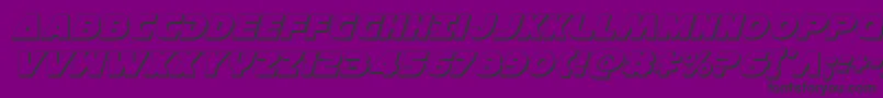 Hansolov33Dital-fontti – mustat fontit violetilla taustalla