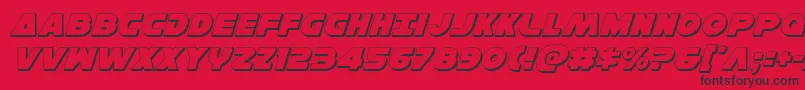 Шрифт Hansolov33Dital – чёрные шрифты на красном фоне