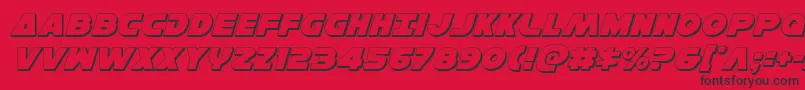 Hansolov33Dital Font – Black Fonts on Red Background