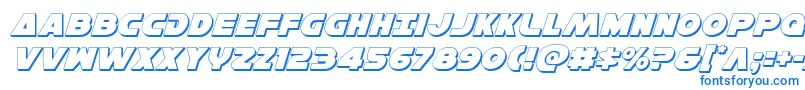 フォントHansolov33Dital – 白い背景に青い文字