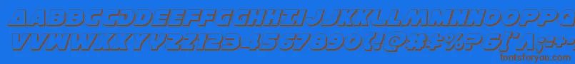 Hansolov33Dital-fontti – ruskeat fontit sinisellä taustalla