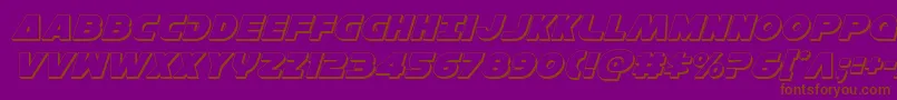 Czcionka Hansolov33Dital – brązowe czcionki na fioletowym tle
