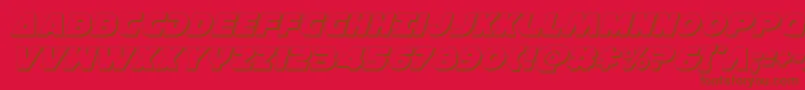 Fonte Hansolov33Dital – fontes marrons em um fundo vermelho