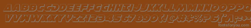 Hansolov33Dital Font – Gray Fonts on Brown Background