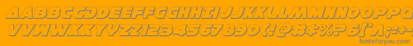 Hansolov33Dital Font – Gray Fonts on Orange Background