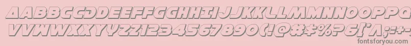 Hansolov33Dital Font – Gray Fonts on Pink Background