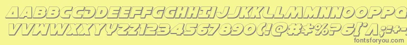 Hansolov33Dital Font – Gray Fonts on Yellow Background