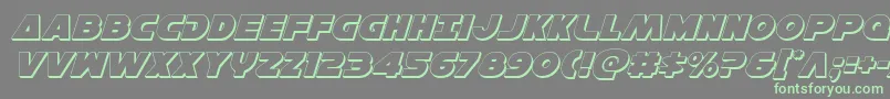 Hansolov33Dital-fontti – vihreät fontit harmaalla taustalla