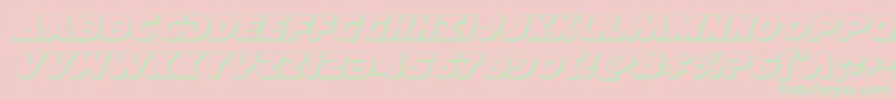 Hansolov33Dital Font – Green Fonts on Pink Background