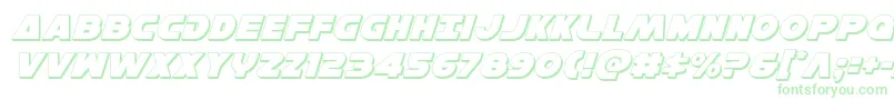 Czcionka Hansolov33Dital – zielone czcionki na białym tle