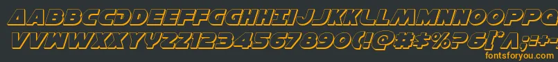 Шрифт Hansolov33Dital – оранжевые шрифты на чёрном фоне