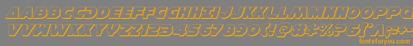 Hansolov33Dital Font – Orange Fonts on Gray Background