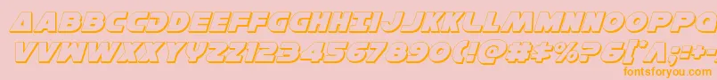 Hansolov33Dital-fontti – oranssit fontit vaaleanpunaisella taustalla