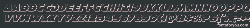 Hansolov33Dital Font – Pink Fonts on Black Background