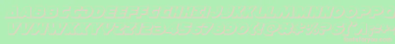 Hansolov33Dital Font – Pink Fonts on Green Background