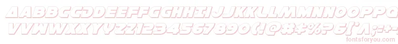 Fonte Hansolov33Dital – fontes rosa em um fundo branco