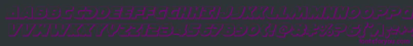 Hansolov33Dital-fontti – violetit fontit mustalla taustalla