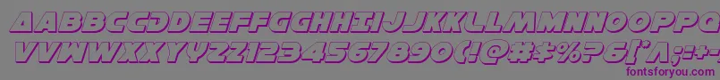 Hansolov33Dital Font – Purple Fonts on Gray Background