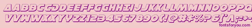 Шрифт Hansolov33Dital – фиолетовые шрифты на розовом фоне