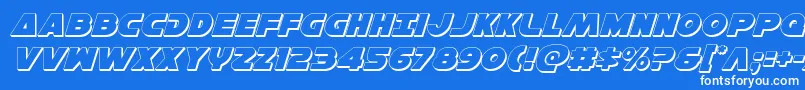 Hansolov33Dital-fontti – valkoiset fontit sinisellä taustalla