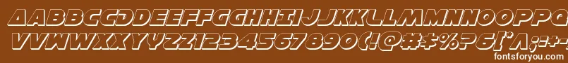 フォントHansolov33Dital – 茶色の背景に白い文字
