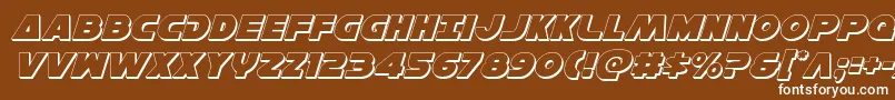 Hansolov33Dital Font – White Fonts on Brown Background