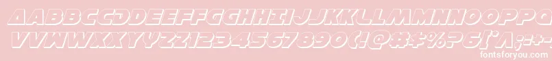 フォントHansolov33Dital – ピンクの背景に白い文字