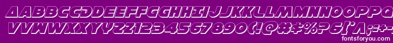 Hansolov33Dital Font – White Fonts on Purple Background