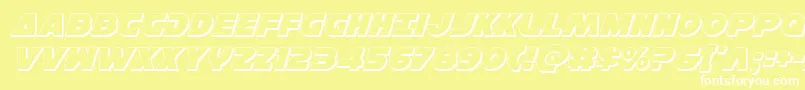 フォントHansolov33Dital – 黄色い背景に白い文字