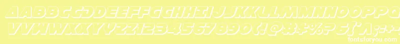 Hansolov33Dital Font – White Fonts on Yellow Background