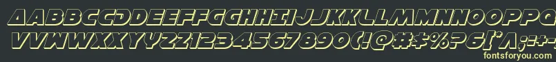 Hansolov33Dital Font – Yellow Fonts on Black Background