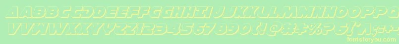Шрифт Hansolov33Dital – жёлтые шрифты на зелёном фоне