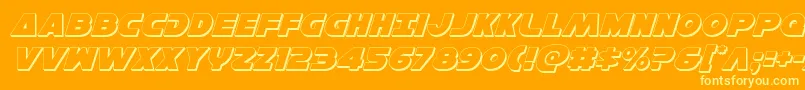 フォントHansolov33Dital – オレンジの背景に黄色の文字