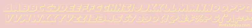 Hansolov33Dital-fontti – keltaiset fontit vaaleanpunaisella taustalla