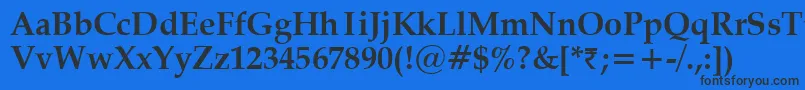 VanielBold Font – Black Fonts on Blue Background