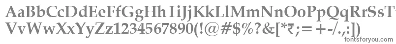 フォントVanielBold – 白い背景に灰色の文字