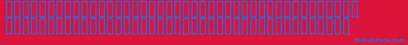 Flyman-fontti – siniset fontit punaisella taustalla