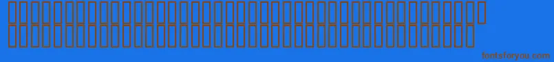Flyman Font – Brown Fonts on Blue Background