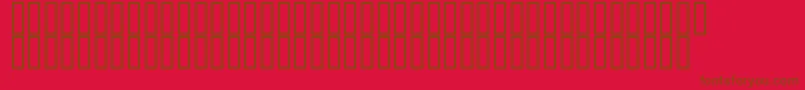 フォントFlyman – 赤い背景に茶色の文字