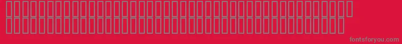 Flyman-fontti – harmaat kirjasimet punaisella taustalla