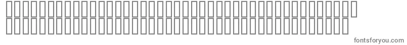 Flyman-fontti – harmaat kirjasimet valkoisella taustalla