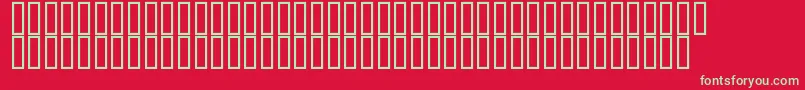 フォントFlyman – 赤い背景に緑の文字