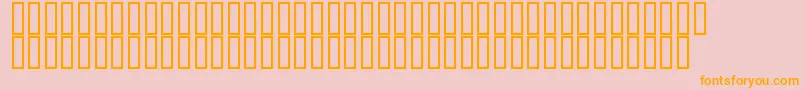 Flyman-Schriftart – Orangefarbene Schriften auf rosa Hintergrund