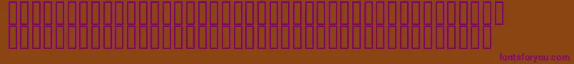 Czcionka Flyman – fioletowe czcionki na brązowym tle