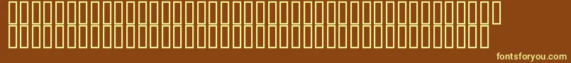 Flyman-fontti – keltaiset fontit ruskealla taustalla