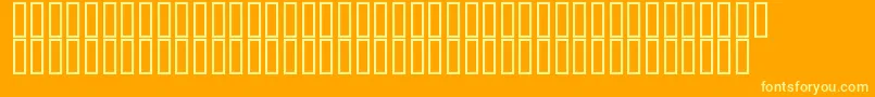 Czcionka Flyman – żółte czcionki na pomarańczowym tle