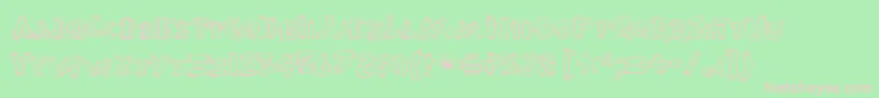 BurnstowndamRegular-Schriftart – Rosa Schriften auf grünem Hintergrund